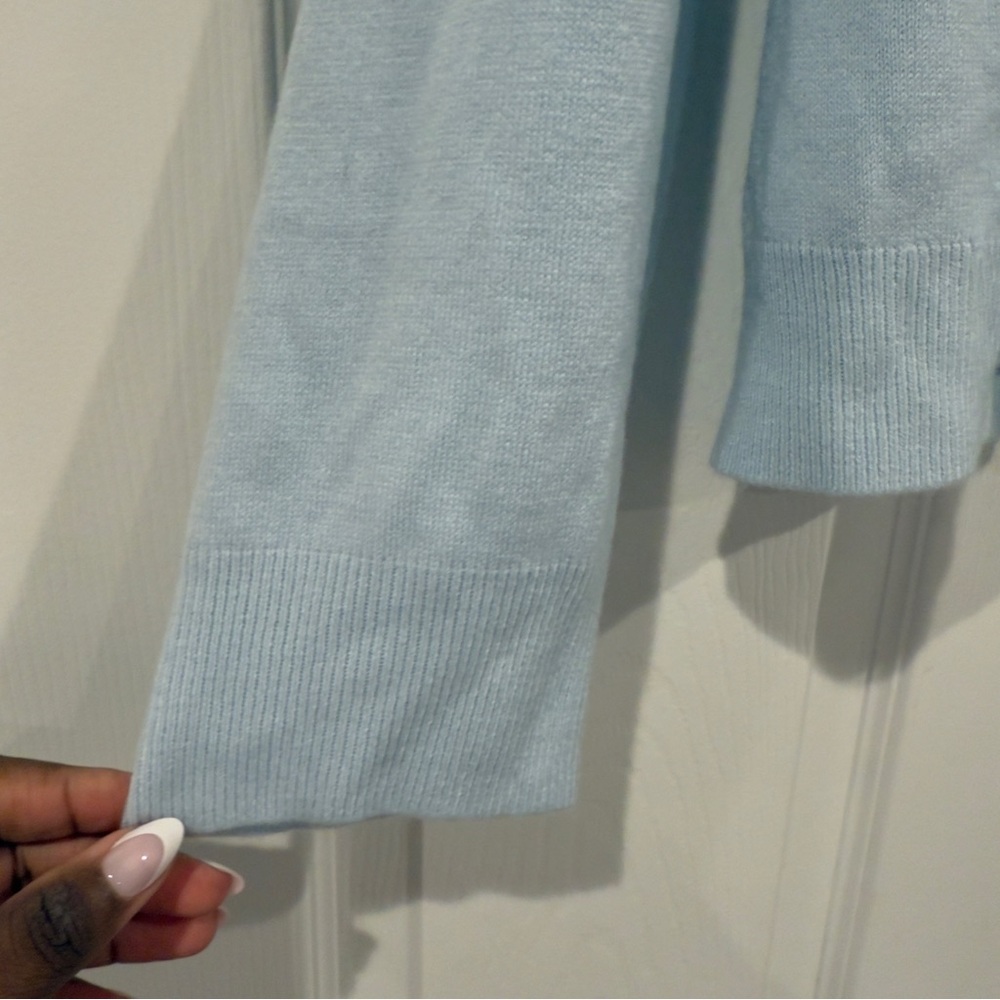 Karen Scott Turtleneck Sweater Light Blue Women Size XXL Acrylic Long Sleeves - Picture 5 of 12